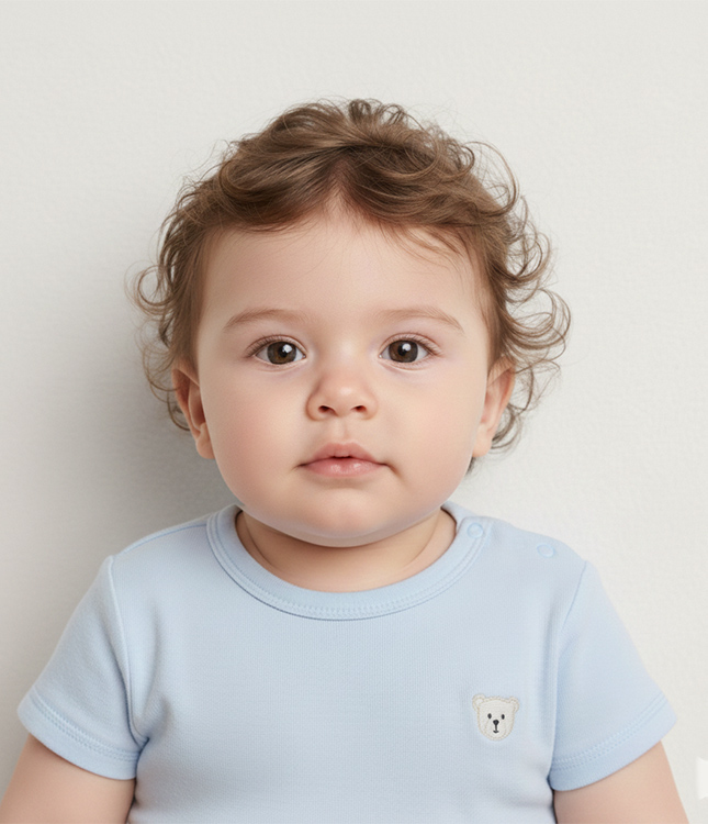 お子様の証明写真（撮影例）