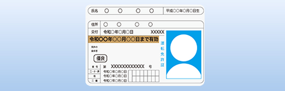 運転免許証などの一般証明写真